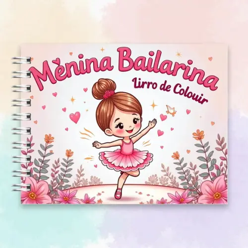 Arquivo Digital Livro de Colorir Bailarina