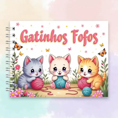Arquivo Digital Livro de Colorir Gatinhos Fofos