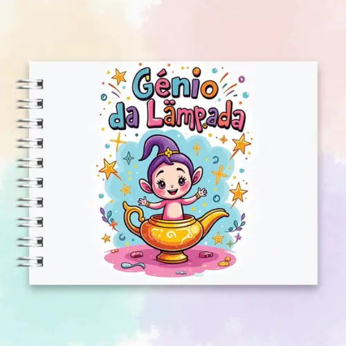Arquivo Digital Livro de Colorir Gênio da Lâmpada