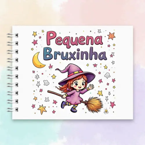 Arquivo Digital Livro de Colorir Pequena Bruxinha