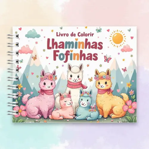 Arquivo Digital: Livro de Colorir Lhaminhas Fofinhas