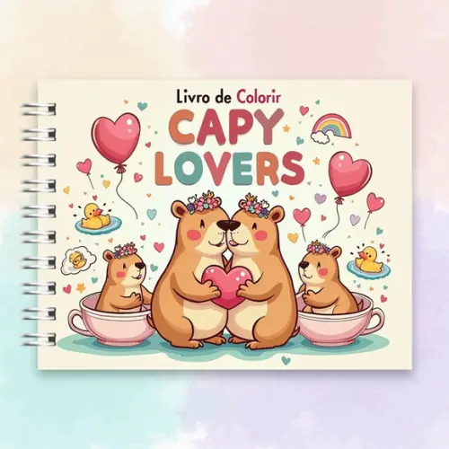Arquivo Digital: Livro de Colorir Capy Lovers