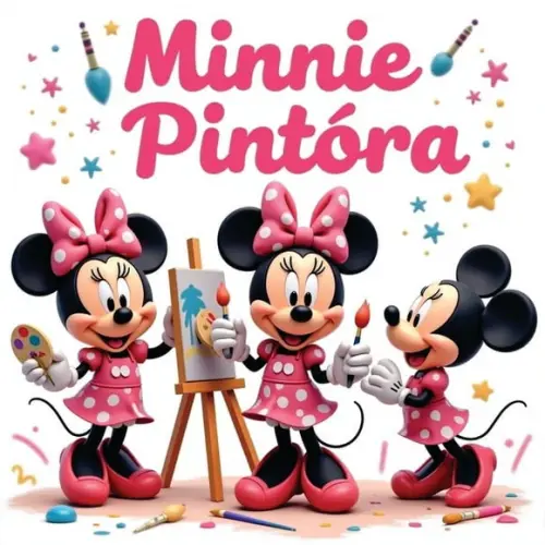 Arquivo Digital, Kit Digital Minnie Pintora 3d