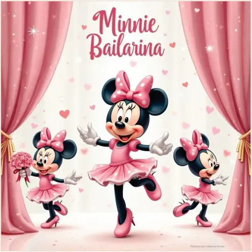 Arquivo Digital, Kit Digital Minnie Bailarina 3d
