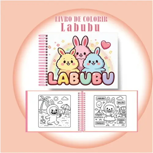 Arquivo Digital Livro de Colorir Labubu