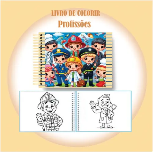 Arquivo Digital Livro de Colorir Profissões
