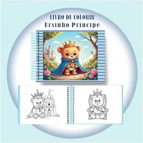 Arquivo Digital Livro de Colorir Ursinho Príncipe