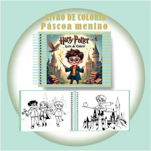 Arquivo Digital Livro de Colorir Harry Potter Mágico