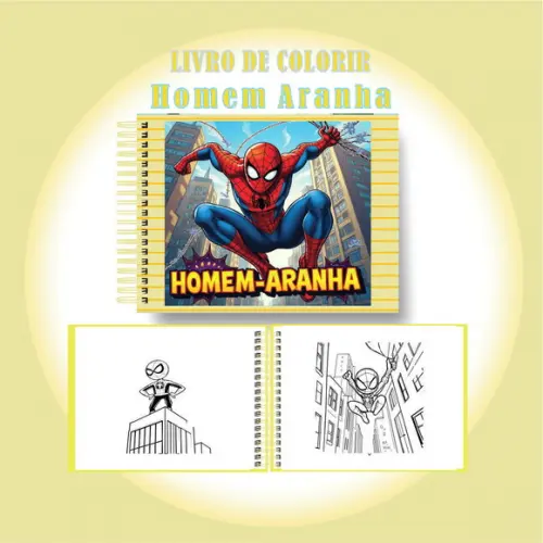 Arquivo Digital Livro de Colorir Homem-aranha