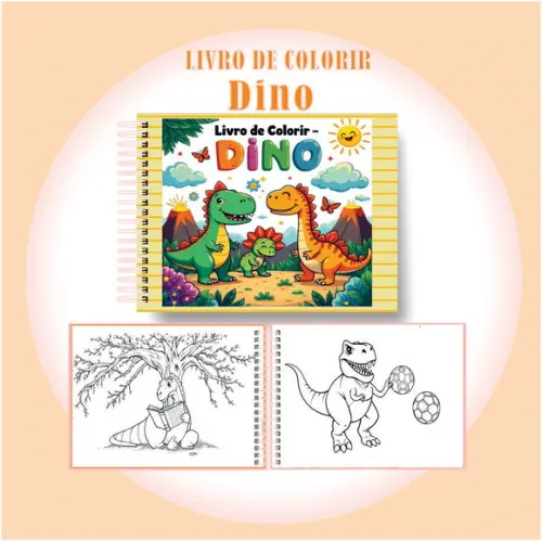 Arquivo Digital Livro de Colorir Dino