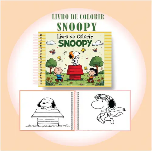 Arquivo Digital Livro de Colorir Snoopy