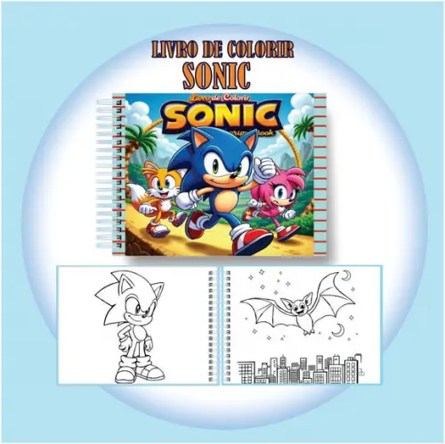 Livro de Colorir Fofo do Sonic