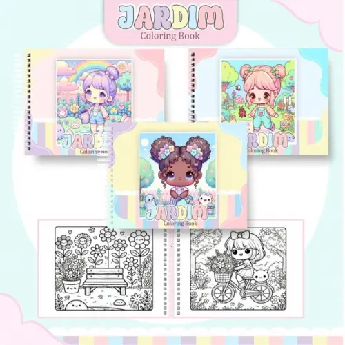 Arquivo Digital: Livro de Colorir Jardim