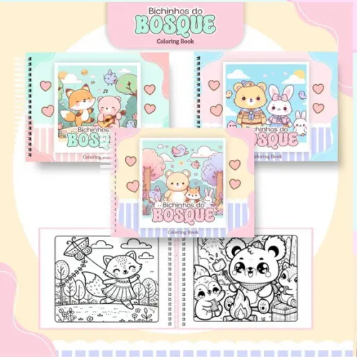 Arquivo Digital: Livro de Colorir Colorindo no Bosque