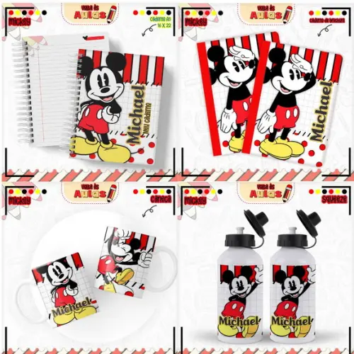 Combo Digital Volta às Aulas 2025 - Tema Mickey Menino