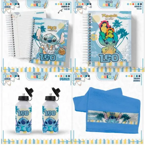 Combo Digital Volta às Aulas 2025 - Tema Stitch Menino