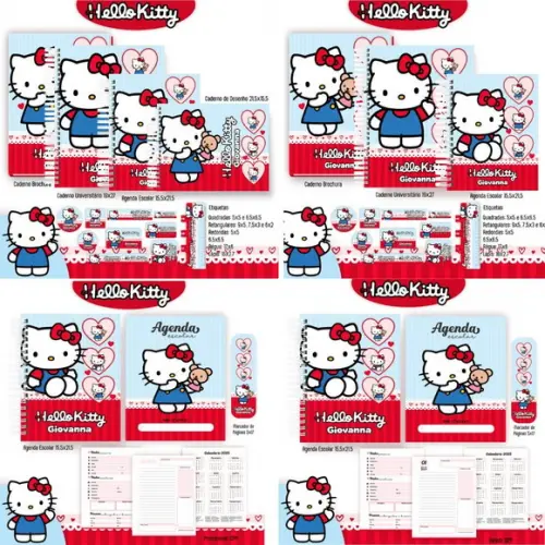 Arquivo Digital Combo Escolar 2025 - Hello Kitty