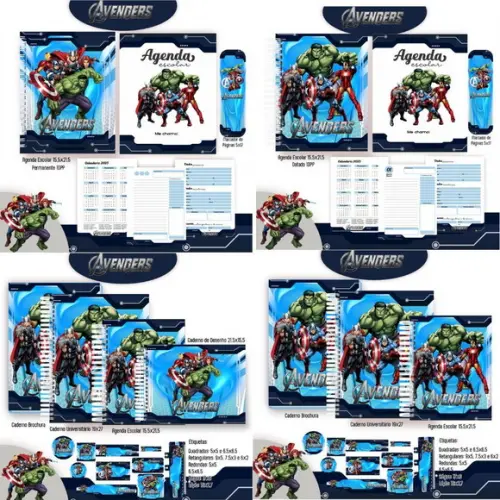 Arquivo Digital Combo Escolar 2025 - Vingadores
