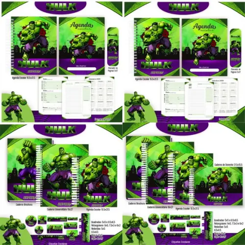 Arquivo Digital Combo Escolar 2025 - Hulk