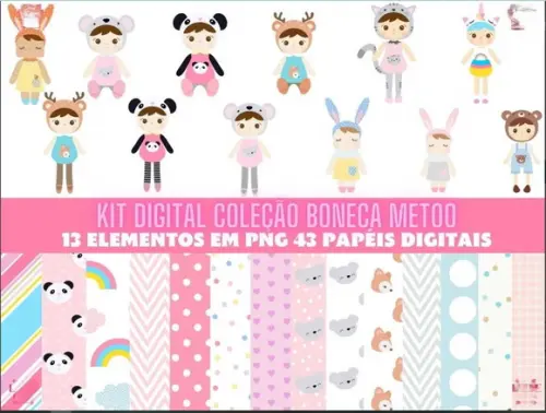Kit Digital Coleção Boneca Metoo