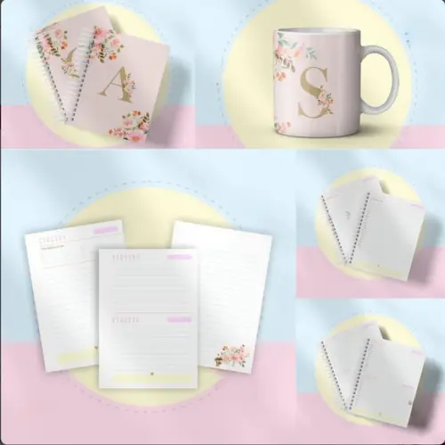 Agendas Não Datadas Alfabeto Floral Arquivo Digital