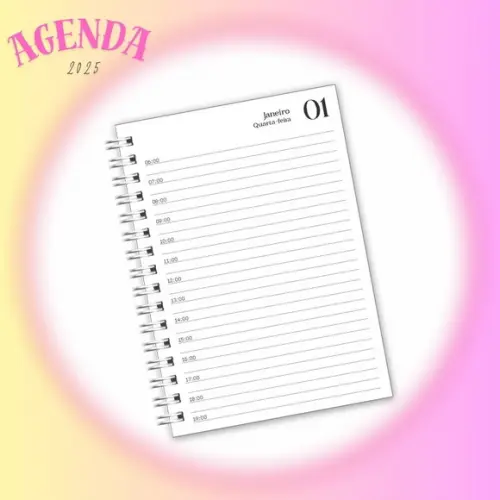 Agenda 2025 com Horas com Sáb e Dom Juntos - Arquivo Digital