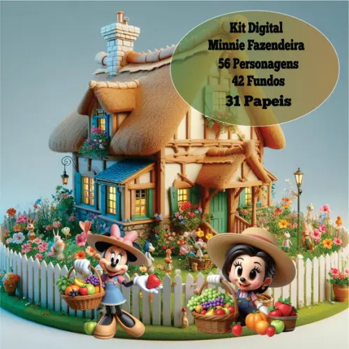 Kit Digital Minnie Fazendeira!