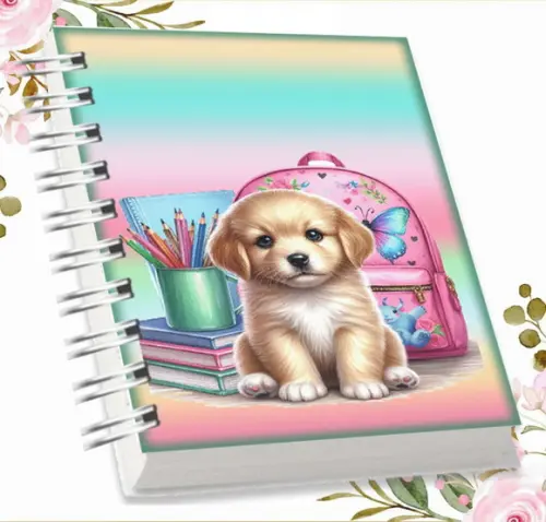 Arquivo Digital Combo Agenda Escolar Cachorrinho Aquarela 03