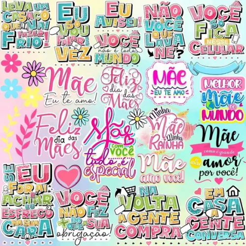 Dia das Mães Frases - Kit Digital