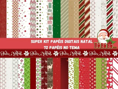 Super Kit Papéis Digitais Natal