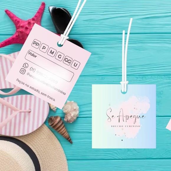 kit Mini Tags Personalizadas Frente e Verso (2000)