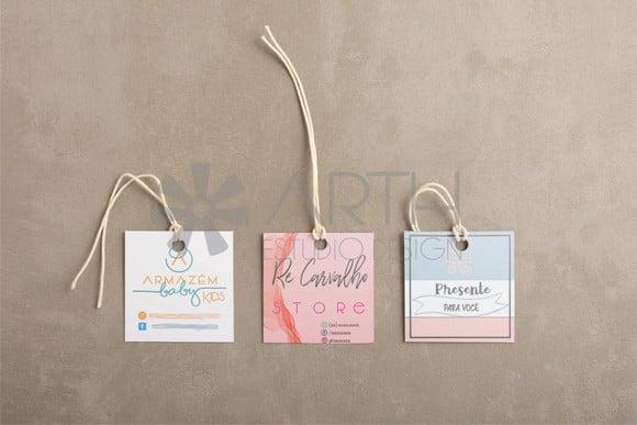 kit Mini Tags Personalizadas Frente e Verso (2000)