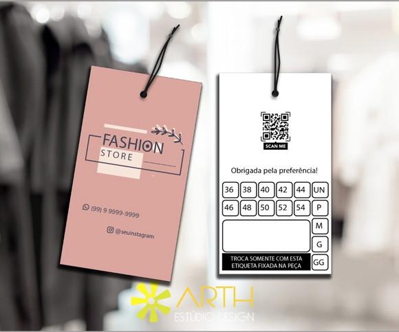 Tags de Roupa Personalizadas Impressão Alta Qualidade- 1000 unid