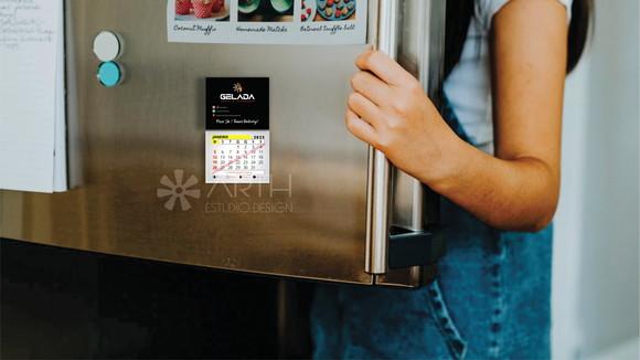 Imã de Geladeira Personalizado c/ Calendário 2026 1.000und