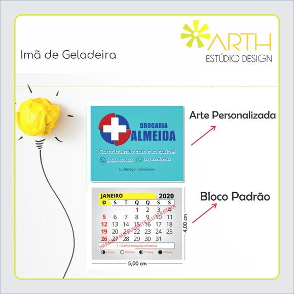 Imã de Geladeira Personalizado c/ Calendário 2026 1.000und