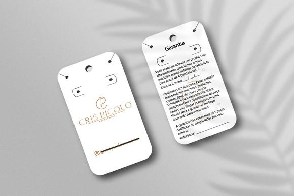 Tags Personalizadas para Brincos e Colares 1.000 Und
