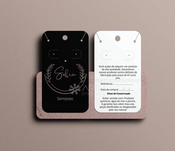 Tags Personalizadas para Brincos e Colares 1.000 Und