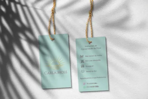 Tags de Roupa Personalizadas Impressão Alta Qualidade- 1000 unidades