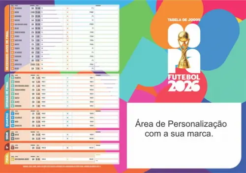 Tabela Copa 2026 ( 1000 unidades )