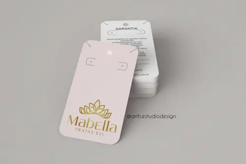 Tags Personalizadas para Brincos e Colares 1.000 Und