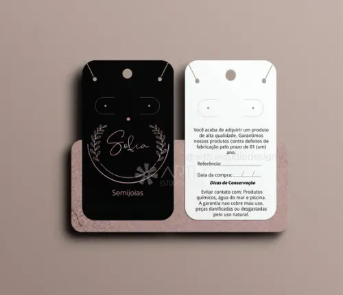 Tags Personalizadas para Brincos e Colares 1.000 Und
