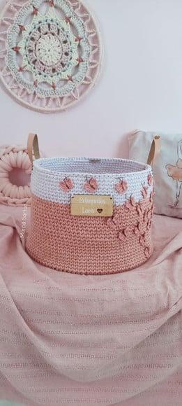 Cesto Infantil de Crochê Butterfly G
