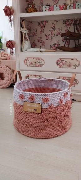 Cesto Infantil de Crochê Butterfly G