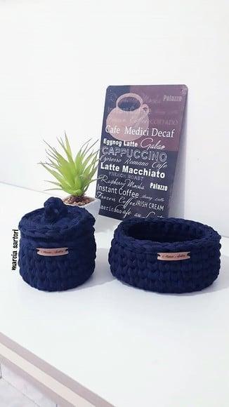 Kit Cestos organizadores de croche