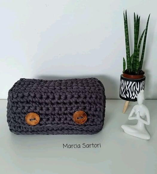 Porta máscaras de crochê