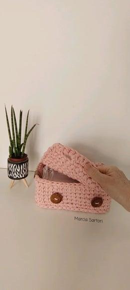Porta máscaras de crochê