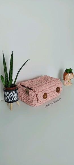 Porta máscaras de crochê