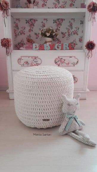 Puff de Crochê Infantil