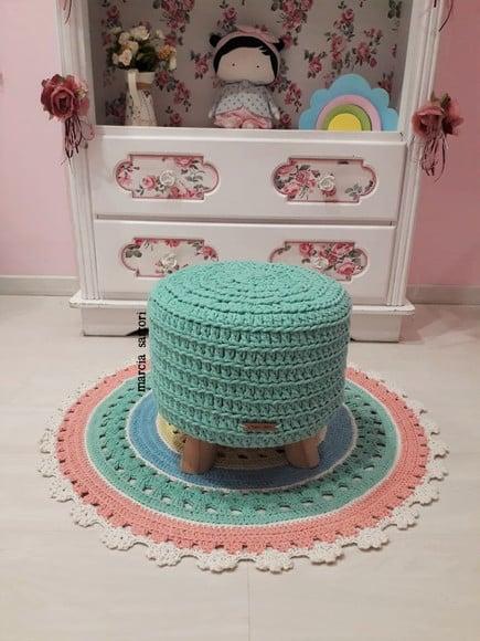 Puff Infantil de Croche