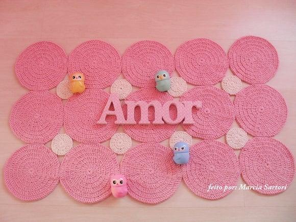 Tapete de bolas rosa